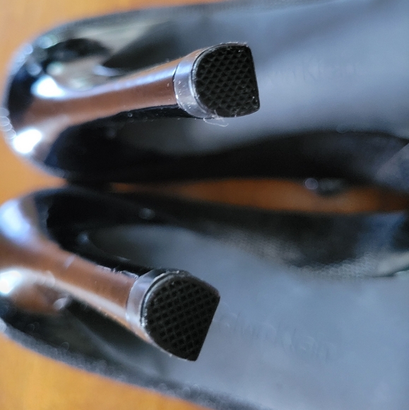 Calvin Klein black spiked heels, open toe 5" heel - Picture 5 of 14